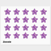 Violet Lila Wavy Textur Stern-Aufkleber (Blatt)