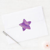 Violet Lila Wavy Textur Stern-Aufkleber (Umschlag)