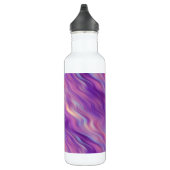 Violet Lila Wavy Textur Trinkflasche (Rechts)