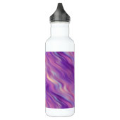 Violet Lila Wavy Textur Trinkflasche (Links)