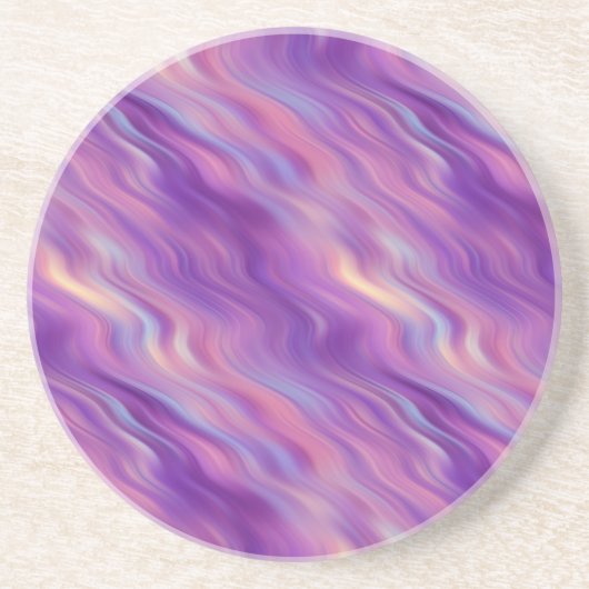 Violet Lila Wavy Textur Untersetzer (Vorne)