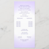 Violet Lila Wedding Program Programm (Rückseite)