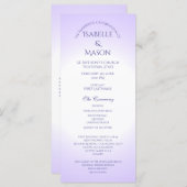 Violet Lila Wedding Program Programm (Vorne/Hinten)