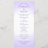 Violet Lila Wedding Program Programm (Vorderseite)