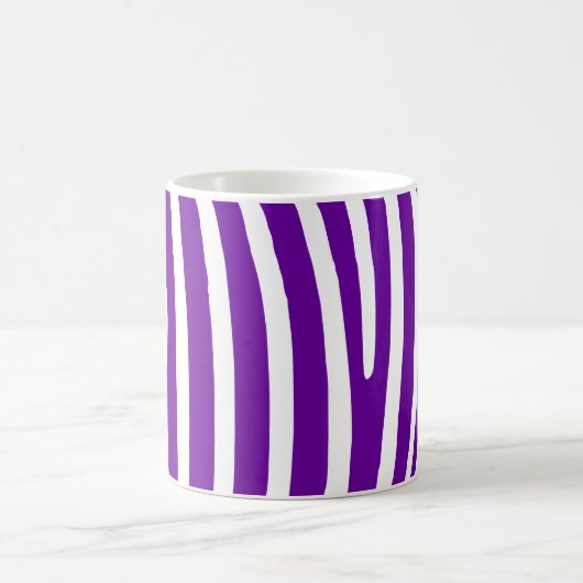 Violet Lila Zebra Streifen Kaffeetasse (Mittel)