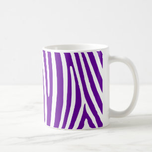 Violet Lila Zebra Streifen Kaffeetasse