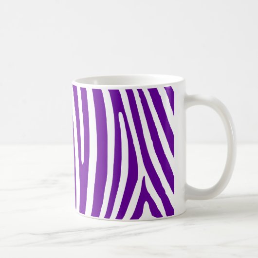 Violet Lila Zebra Streifen Kaffeetasse (Rechts)