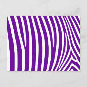 Violet Lila Zebra Streifen Postkarte