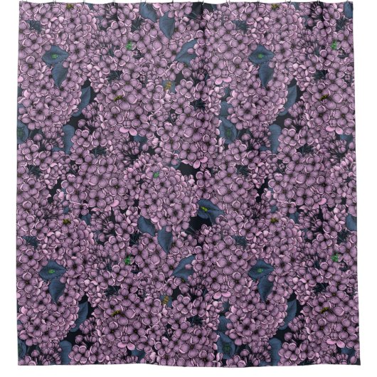 Violet Lilac Garden Duschvorhang (Vorderseite)