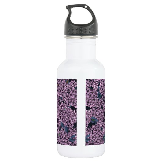 Violet Lilac Garden Edelstahlflasche (Rückseite)