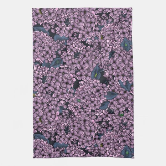 Violet Lilac Garden Geschirrtuch (Vertikal)