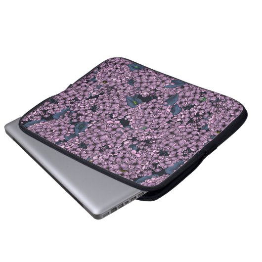 Violet Lilac Garden Laptopschutzhülle (Vorne Knopf)