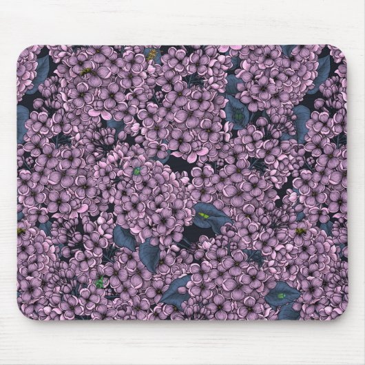 Violet Lilac Garden Mousepad (Vorne)