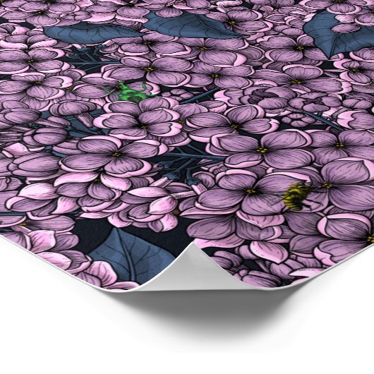 Violet Lilac garden Poster (Ecke)