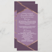 Violet Lilac Lila Rose Gold Hexagon Programme (Vorne/Hinten)