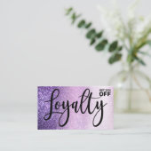 Violet Lilac Lila Triple Glitzer Typografie Treuekarte (Stehend Vorderseite)
