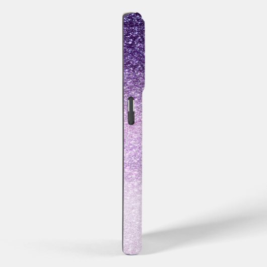 Violet Lilac Pastel Lila Triple Glitzer Ombre Case-Mate iPhone Hülle (Rückseite / Rechts)