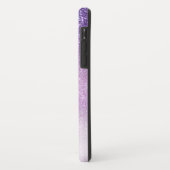 Violet Lilac Pastel Lila Triple Glitzer Ombre Case-Mate iPhone Hülle (Hinten/Links)