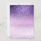Violet Lilac Pastel Lila Triple Glitzer Ombre Einladung (Rückseite)