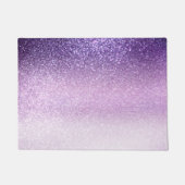 Violet Lilac Pastel Lila Triple Glitzer Ombre Fußmatte (Vorderseite)