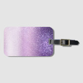 Violet Lilac Pastel Lila Triple Glitzer Ombre Gepäckanhänger (Vorderseite (Horizontal))