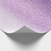 Violet Lilac Pastel Lila Triple Glitzer Ombre Geschenkpapier (Ecke)