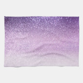 Violet Lilac Pastel Lila Triple Glitzer Ombre Geschirrtuch (Horizontal)