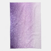 Violet Lilac Pastel Lila Triple Glitzer Ombre Geschirrtuch (Vertikal)
