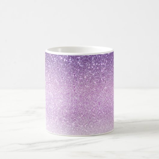 Violet Lilac Pastel Lila Triple Glitzer Ombre Kaffeetasse (Mittel)