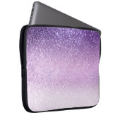 Violet Lilac Pastel Lila Triple Glitzer Ombre Laptopschutzhülle (Vorne Rechts)