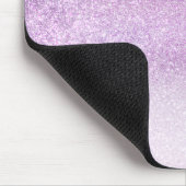 Violet Lilac Pastel Lila Triple Glitzer Ombre Mousepad (Ecke)