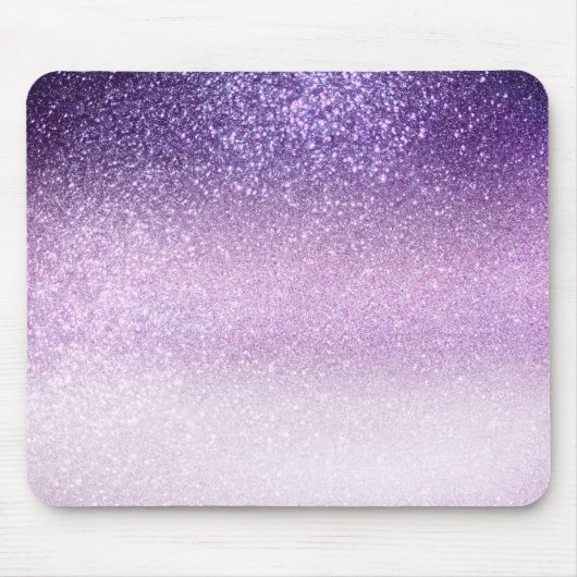 Violet Lilac Pastel Lila Triple Glitzer Ombre Mousepad (Vorne)