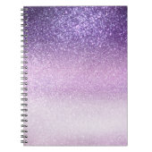 Violet Lilac Pastel Lila Triple Glitzer Ombre Notizblock (Vorderseite)