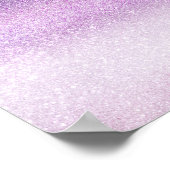 Violet Lilac Pastel Lila Triple Glitzer Ombre Poster (Ecke)