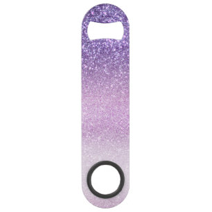 Violet Lilac Pastel Lila Triple Glitzer Ombre Speed Flaschenöffner