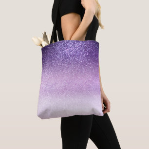 Violet Lilac Pastel Lila Triple Glitzer Ombre Tasche