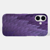 Violet Lilac Purple Tartan Feather Pattern Case-Mate iPhone Hülle (Rückseite (Horizontal))