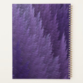 Violet Lilac Purple Tartan Feather Pattern Planer (Rückseite)