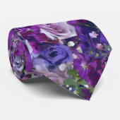 Violet Lilac Rose Blume Garten Krawatte (Gerollt)