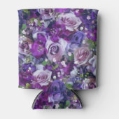 Violet Lilac Rose Blume Gartenmuster Dosenkühler (Vorderseite)