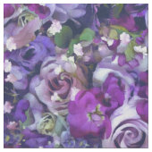 Violet Lilac Rose Blume Gartenmuster Stoff (Nahaufnahme)
