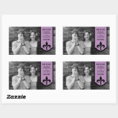 Violet Lilie Banner Save the Date Sticker (Blatt)