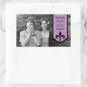Violet Lilie Banner Save the Date Sticker (Tasche)