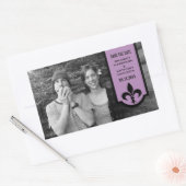 Violet Lilie Banner Save the Date Sticker (Umschlag)