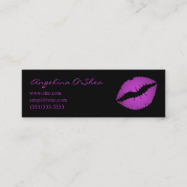 Violet Lipstick Skinny Business Card Mini Visitenkarte