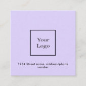 Violet Logo qr Code Instagramm folgen Quadratische Visitenkarte (Vorderseite)