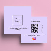 Violet Logo qr Code Instagramm folgen Quadratische Visitenkarte