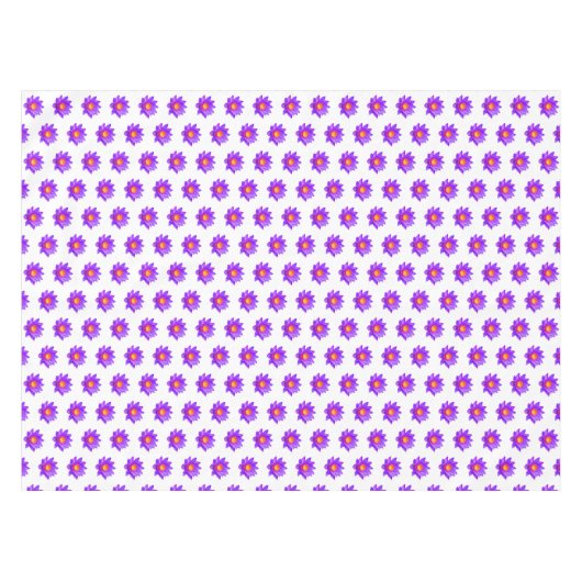 Violet Lotus Blume auf weißem Tablettenfilm Tischdecke (Vorderseite (Horizontal))