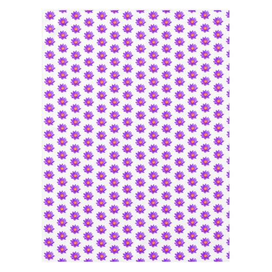 Violet Lotus Blume auf weißem Tablettenfilm Tischdecke (Vorderseite)