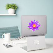 Violet Lotus Blume Aufkleber (Laptop auf Schreibtisch)